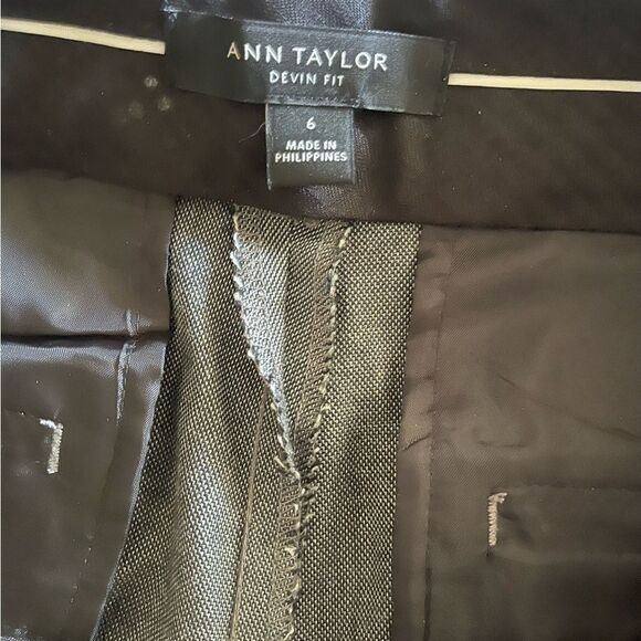 Ann Taylor charcoal grey Devin women trousers pants tailored w/flare legs sz 6 - Picture 7 of 9